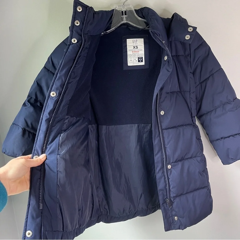 GAP Kids Primaloft Navy Puffer Coat